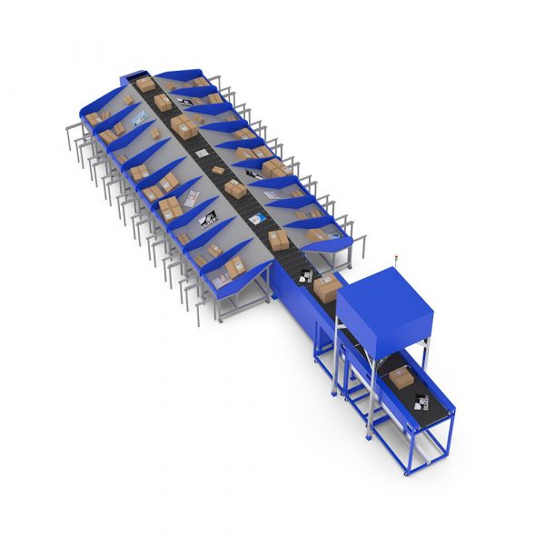 High Speed Slim Line Narrow Cross Belt Sorter
