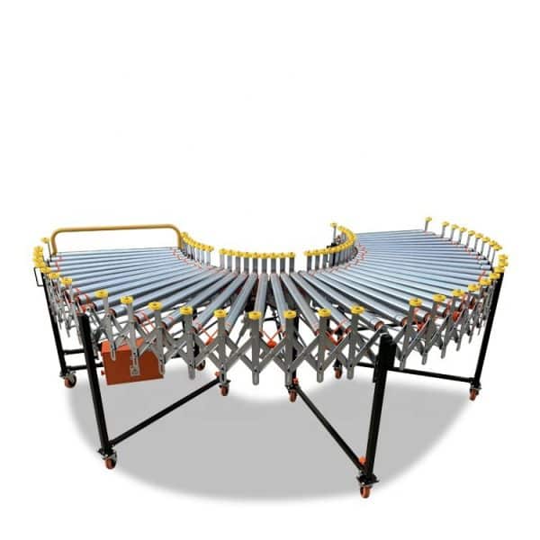 Retractable Powered Roller Conveyor with Side Guide